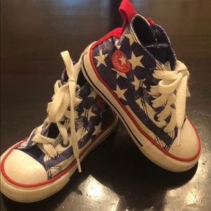 Patriotic Converse sneakers toddler